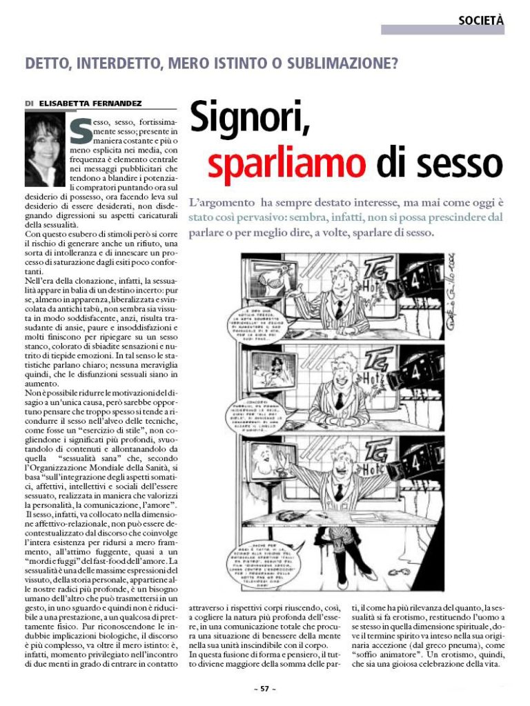 Articoli - Signori sparliamo di sesso