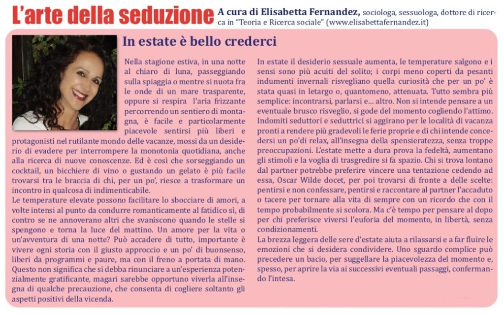 Articoli - In estate è bello crederci